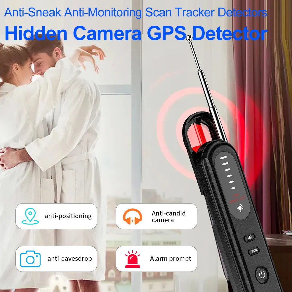 Smart Hidden Camera Detector Listening Device Tracker Anti-Spy Electronic Signal 5 Levels Sensitivity Wireless Signal Scanner