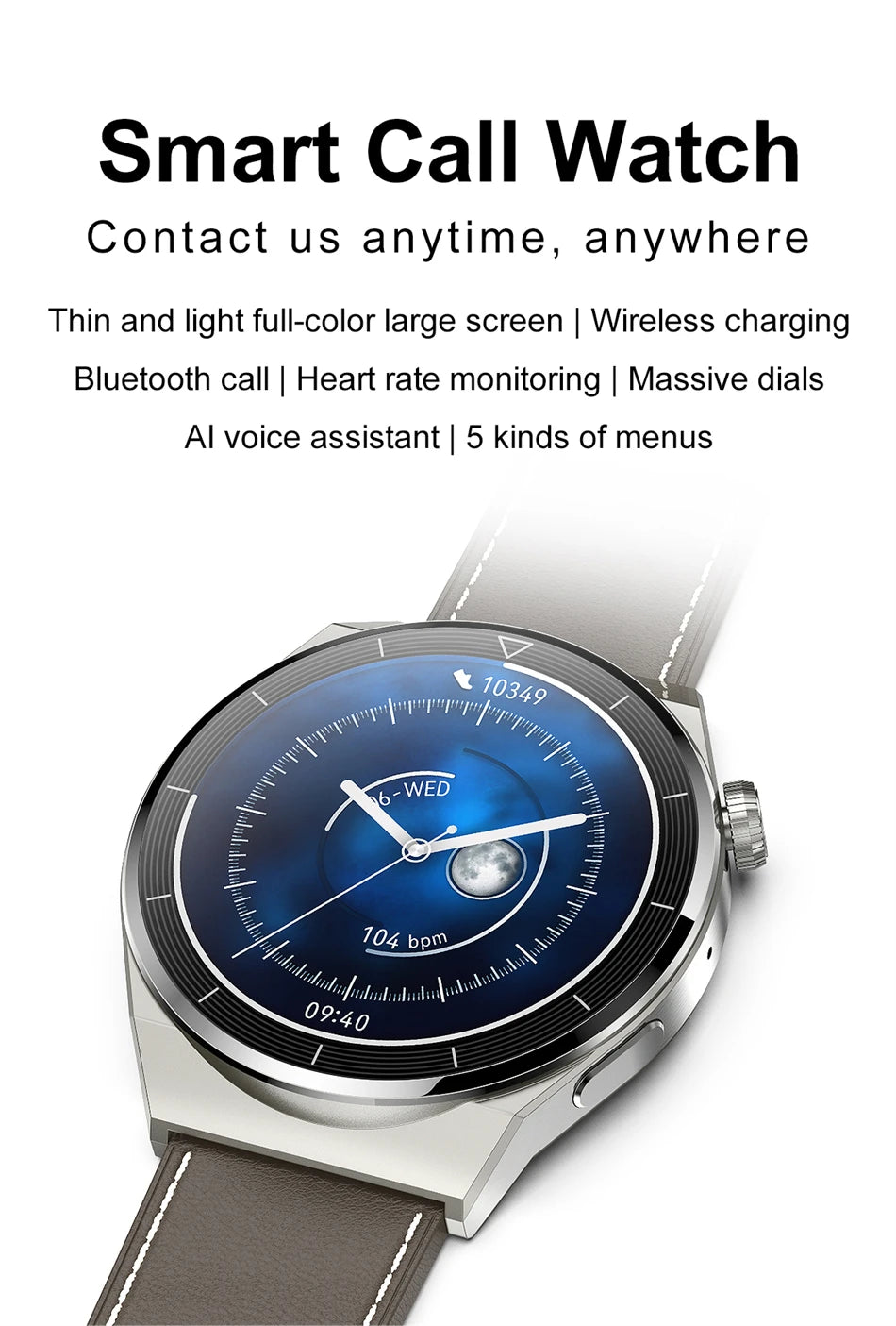 GT Series Smart Watch Men/Women HD-Screen, Bluetooth Call, GPS Tracker, Heart Rate, Waterproof Smart-Watch 2024 New Bracelet