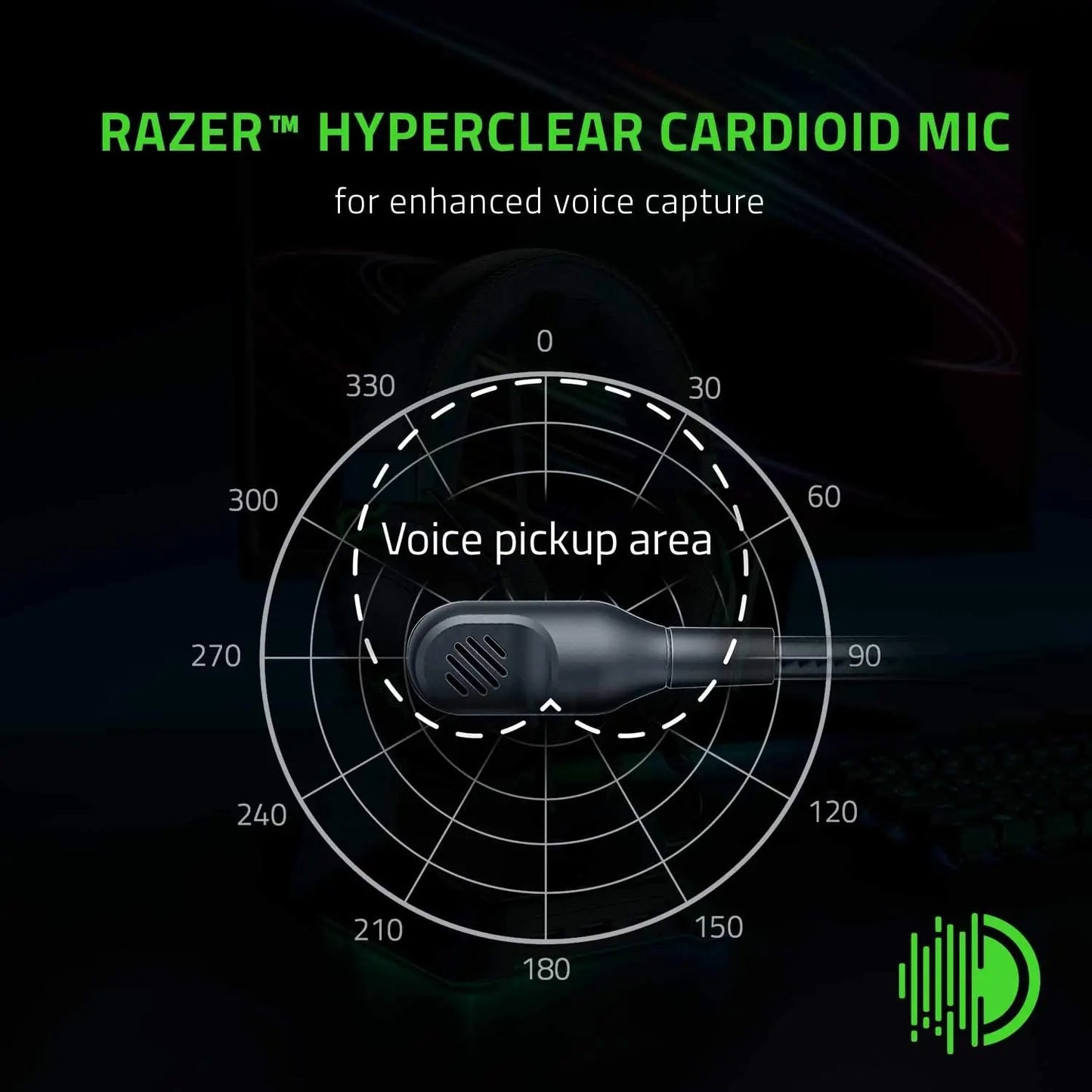 Wired Esports Headset Advanced Passive Noise Cancellation, 7.1 Surround Sound, Hyperclear Cardioid Mic