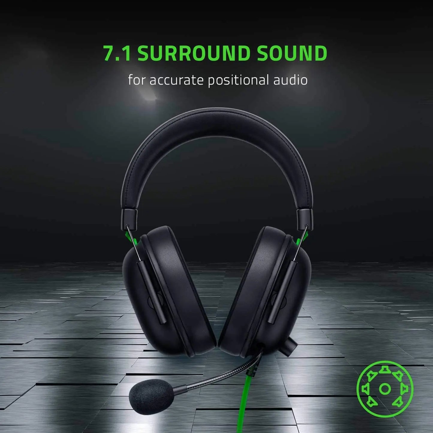 Wired Esports Headset Advanced Passive Noise Cancellation, 7.1 Surround Sound, Hyperclear Cardioid Mic