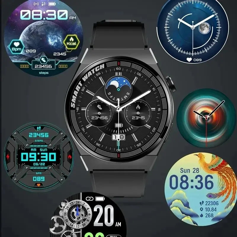 GT Series Smart Watch Men/Women HD-Screen, Bluetooth Call, GPS Tracker, Heart Rate, Waterproof Smart-Watch 2024 New Bracelet